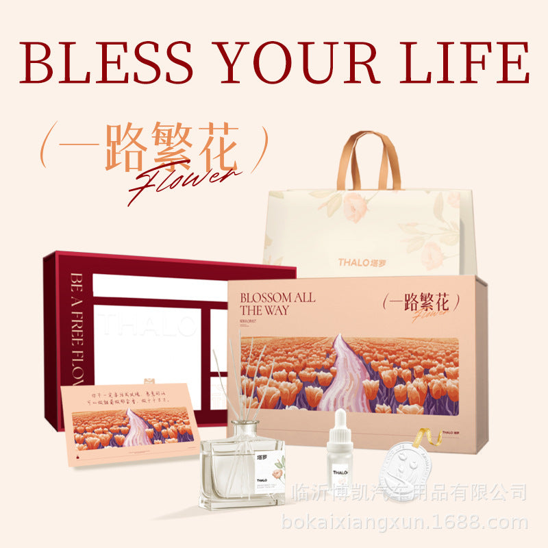 Wholesale aromatherapy gift box high-end gift for girls besties light luxury fragrance gift rattan aromatherapy set