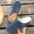 summer new arrival: plus size women's casual comfort round toe flat slip-on slippers wholesale