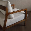 Nordic single sofa chair modern living room tech fabric leisure chair designer chair balcony japanese style solid wood sofa