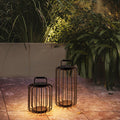 Outdoor waterproof modern solar garden lights artistic cage lights landscape lighting for gardens, villas, and portable use