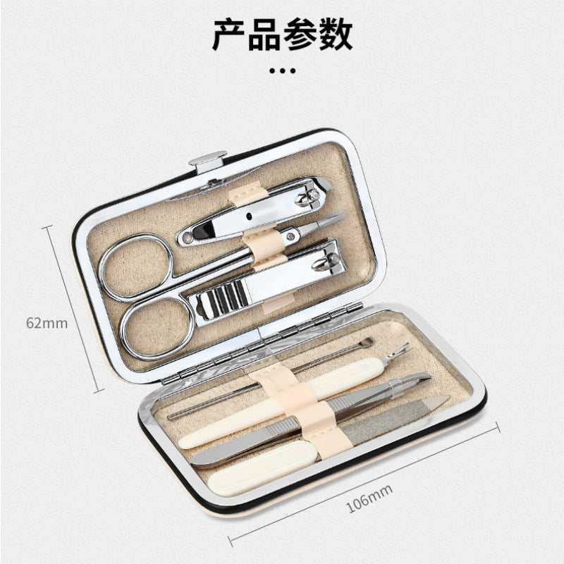 7-piece nail clipper set - beauty & grooming kit - stainless steel nail clippers with storage - diy manicure