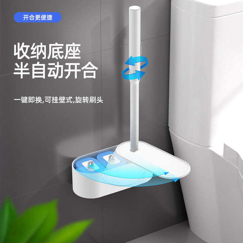 Throwable household toilet brush disposable no dead ends toilet cleaning set bathroom long handle cleaning brush wholesale