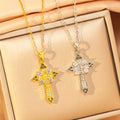 [titanium steel] cross-border fashion best-selling cross necklace for women, accessible luxury, stylish, high-end, versatile clavicle chain accessories