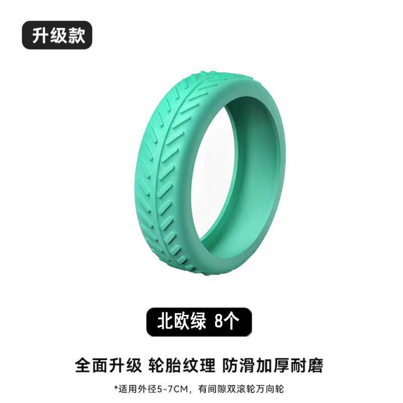 Luggage Wheel Rubber Cover Thickened Suitcase Roller Protective Cover Leather Case Trolley Case Replacement Universal Wheel Accessories