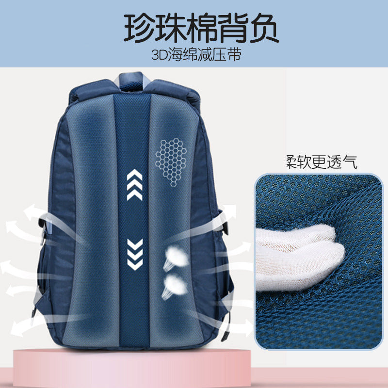 Customized schoolbag for primary school students, children's lightweight school backpack 6-12 years old, spine care to reduce the burden, junior high school and middle school students backpack