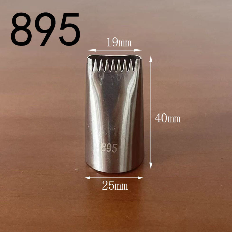 Medium decorating nozzle 1m#2d# seamless 304 stainless steel cream cake baking decorating tool in stock wholesale