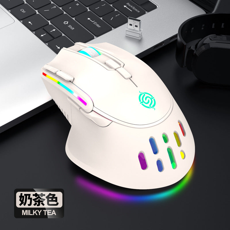 Viper bm520 wireless gaming mouse - rgb lighting, rechargeable, universal for desktop and laptop pcs