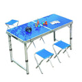 Folding table stall folding outdoor portable adjustable work table camping style picnic night market folding table and chairs
