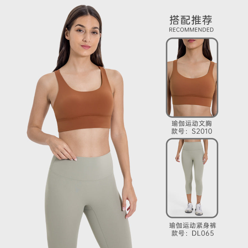 Fashionable slim-fit modilan blue outdoor sports running fitness set - sexy back yoga outfit