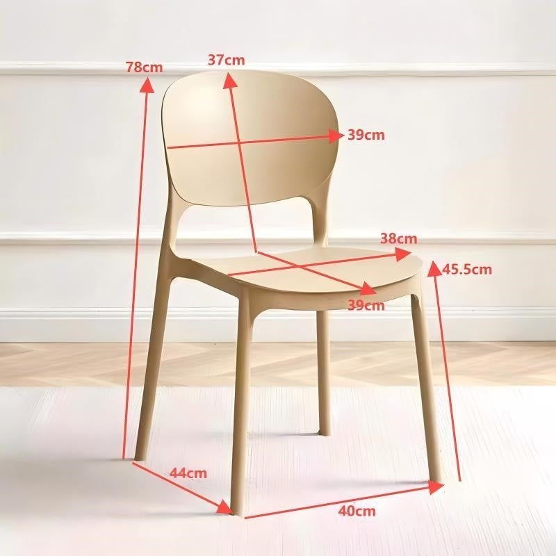 Plastic chair scandinavian dining chair for homethickenedcasual armrest courtyard outdoor backrest chair stool cut out dining table and chairs