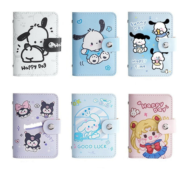 Cute cartoon ear dog card bag, student ID protective cover, small card clip,  explosion, anti-degaussing multi-card position