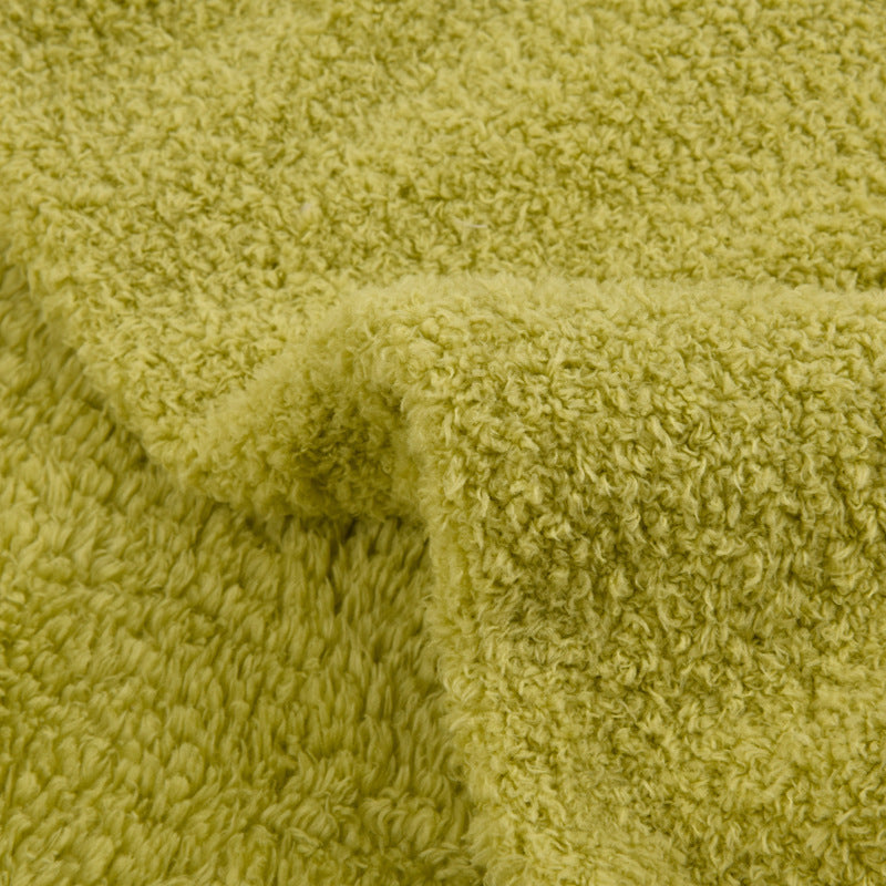 All-polyester double-sided cloud flannel fabric, autumn and winter loungewear plush toy throw pillow pajamas plain flannel fabric