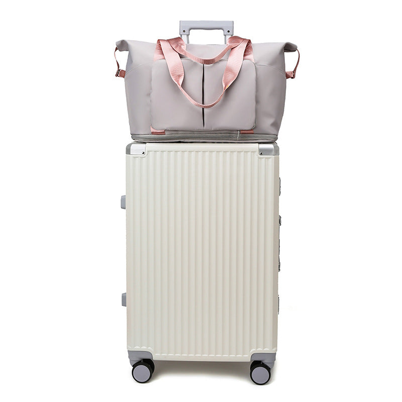 Portable folding sports fitness bag dry and wet separation short-distance travel bag men and women expandable moving luggage storage bag