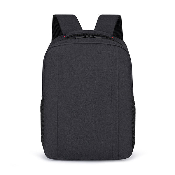 Men's Simple Business Backpack Stylish Solid Color Large Capacity Travel Backpack Commuter Laptop Bag
