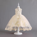 Ready-to-ship new trailing children's gown lace-trimmed princess dress girls' piano performance dress kids dress