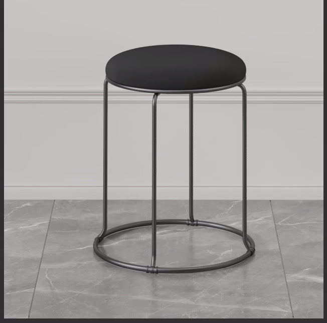 Round stool for home modern casual dining table high stool plastic stackable chair accessible luxury dining chair spare small round stool