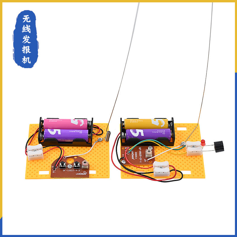 Radio telegraph children's classroom small invention physical science small experiment DIY handmade technology production materials