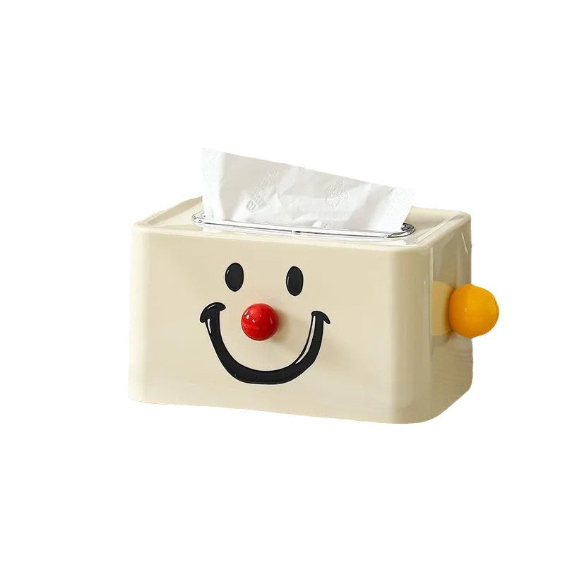 Cream Wind Tissue Box Living Room Household Coffee Table Creative Carton Spring Drawing Box Desktop Napkin Storage Box Cartoon
