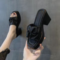 Women's waterproof platform slides - versatile thong sandals, trending online, 2024 summer new arrivals, bestselling chunky heel platform sandals