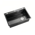 kitchen sink large single slot sus304 stainless steel nano handmade vegetable basin dishwashing sink countertop basin for home