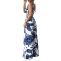 cross-border european & american women's fashion set - summer casual vacation plant print tank top & wide leg pants two-piece outfit