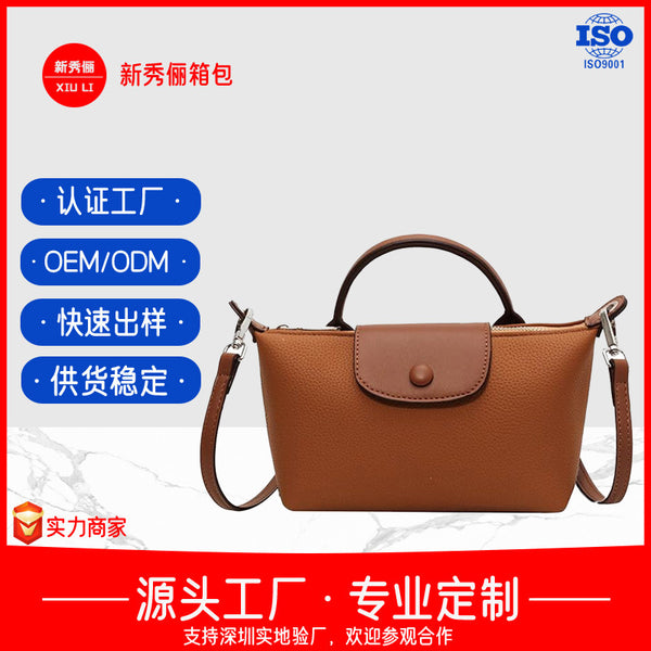 Premium texture retro handbag 2024 Xinlong bags Xiang popular popular dumpling bag versatile shoulder messenger bag