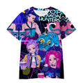 Witcher boy group 3d digital printing cross-border overseas casual loosefashion t-shirt k-pop girls t-shirt