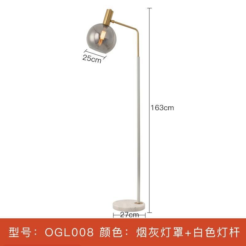 American scandinaviancasual floor lamp living room sofa side bedroom bedside study light luxury glass reading vertical table lamp
