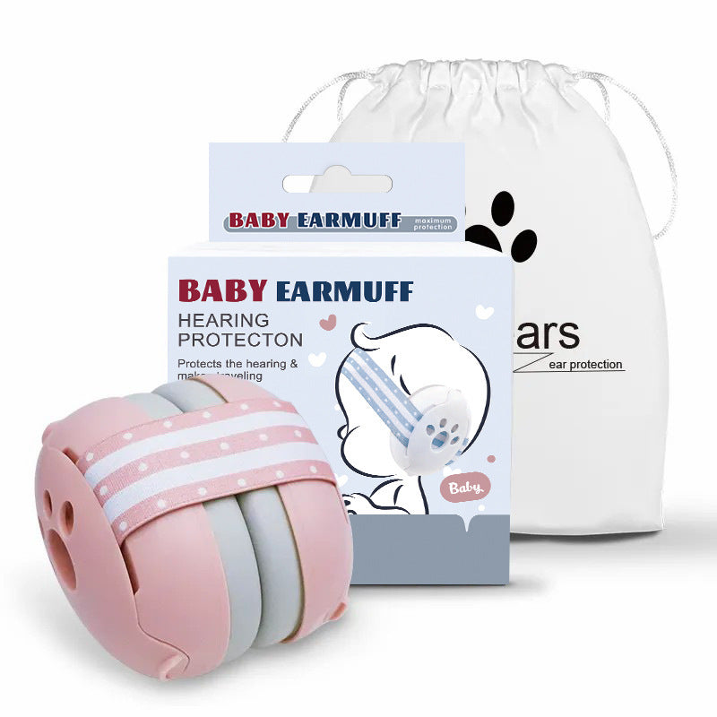 Baby sound isolating earmuffs - noise reduction headphones for infants, adjustable headband, suitable for airplane travel, sleep, stress relief, and noise protection
