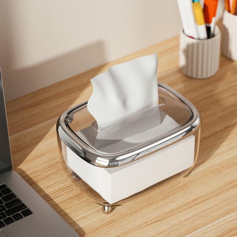 Tissue box for home, light luxury, living room, desktop, coffee table, restaurant, bathroom, multi-functional tissue box