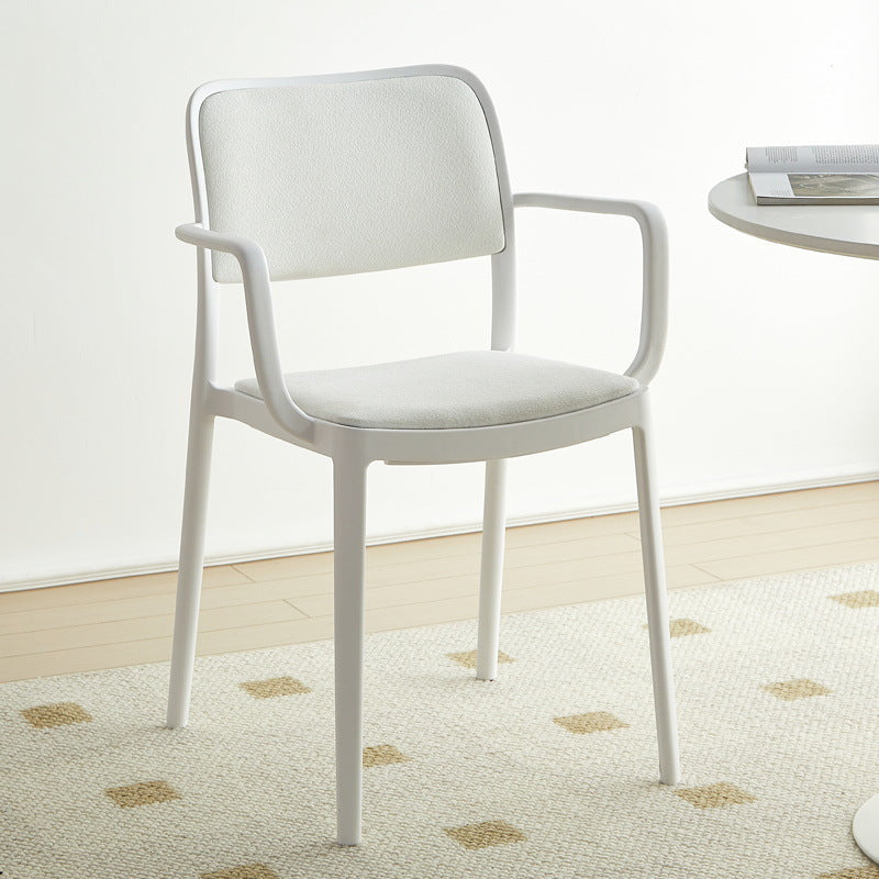 Scandinaviancasual soft-packed fabric dining chair back chair desk computer stool for home modern casual stackable chair