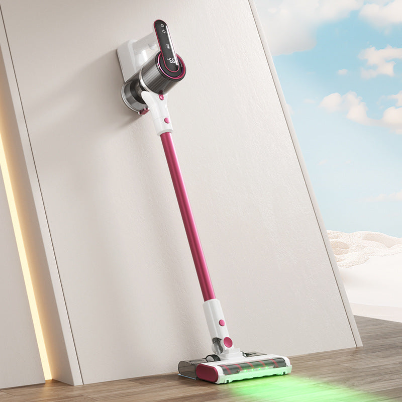 Foldable cordless long-handle roller brush vacuum cleaner - all-in-one sweeping, suction, and mopping system for home use - powerful handheld vacuum for carpets and floors