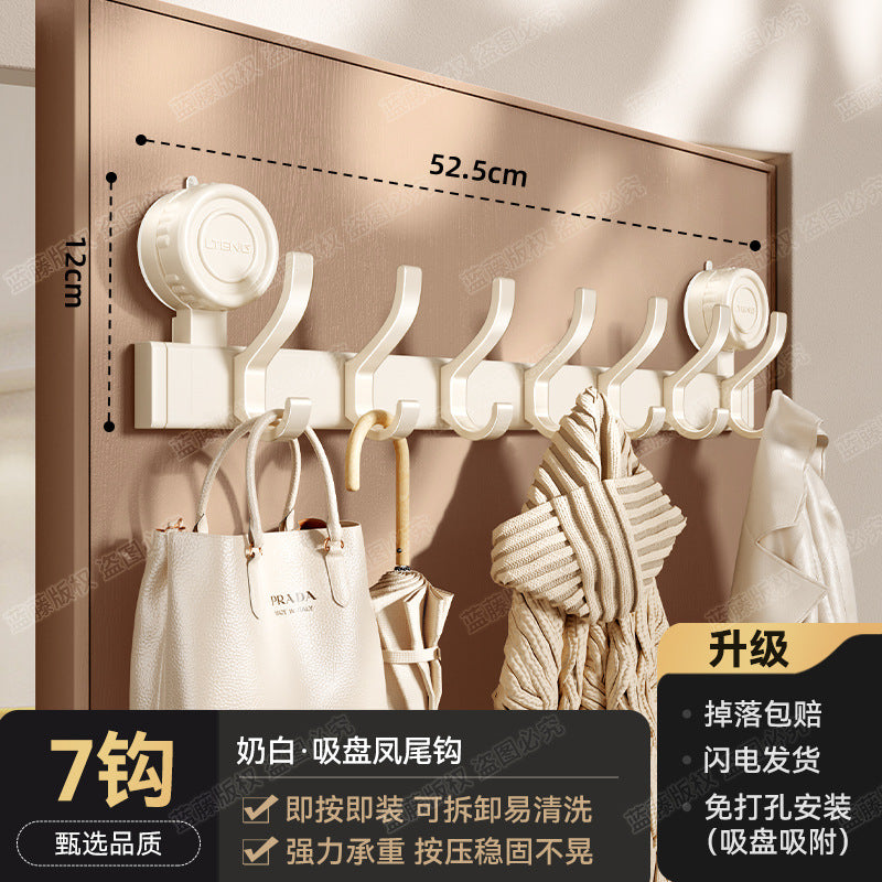 Strong vacuum suction cup hook No punching Strong load-bearing door Hanging hanger Entry door Clothes rack Storage