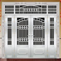 304 stainless steel door self-built house double-open rural glass door for home white steel rose entrance security door