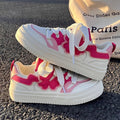White shoes women's 2026 spring & fall new platform canvas sneakers - creamy, unique, and versatile casual skate shoes