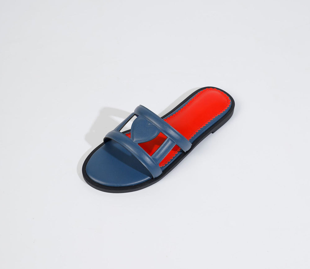 2025 summer new women's low heel flat sandals - round toe, voltage laser design