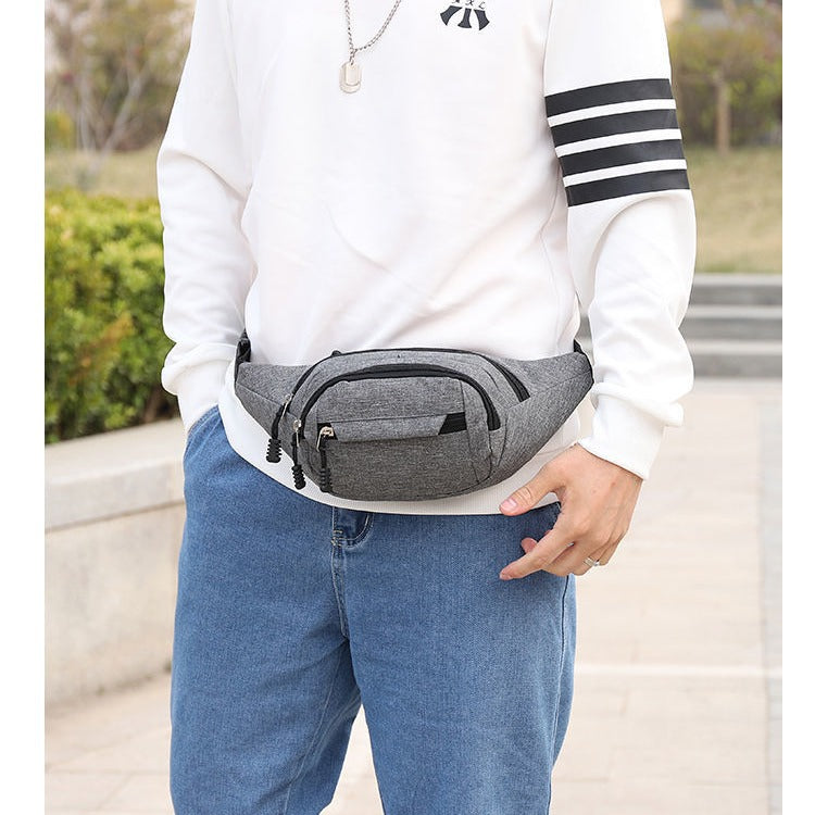 Fanny pack men's multi-functional new women's waterproof ins messenger bag small tide fashion construction site work student Korean version of sports