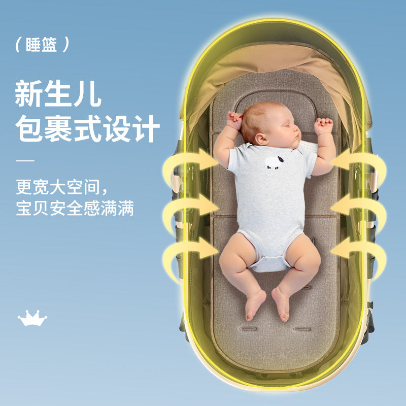 2026 new arrival: convertible baby stroller - lightweight, foldable, shock-absorbing pram for newborns and toddlers (0-3 years)
