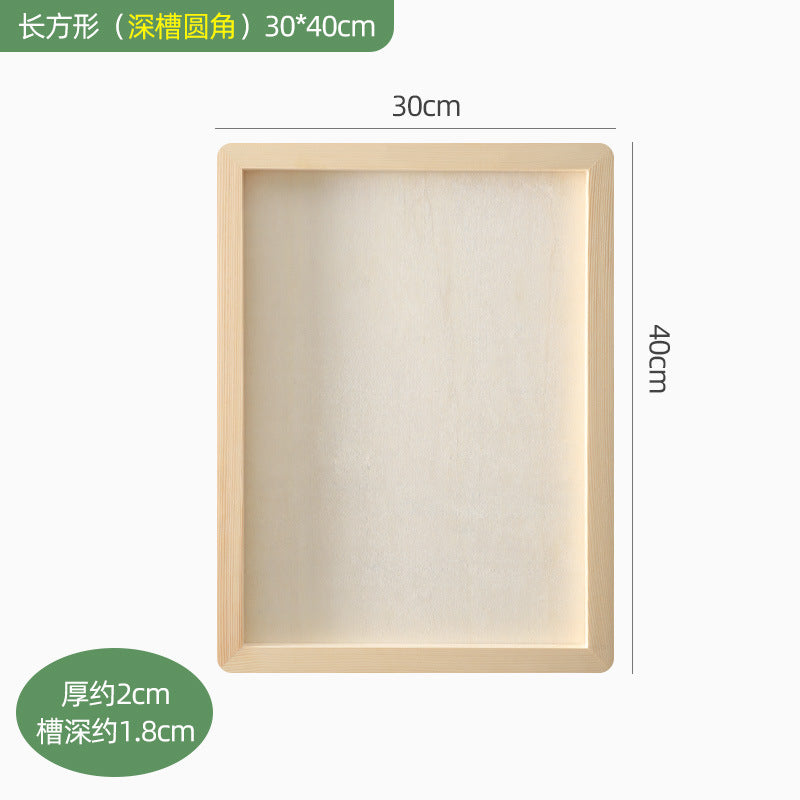 Solid wood clay picture frame mounted wood clay photo frame handmade DIY material wood frame colored clay works display empty frame