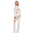 european and american style women's long-sleeved top and shorts set, featuring trendy digital prints, blair-style cuffed joggers, and a two-piece design