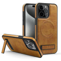 Leather stand foreign trade model compatible with iphone 16 phone case apple 17 pro max crystal shield magnetic protective cover 14