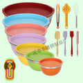 Bk-colored lid + 13-piece set - colored basin