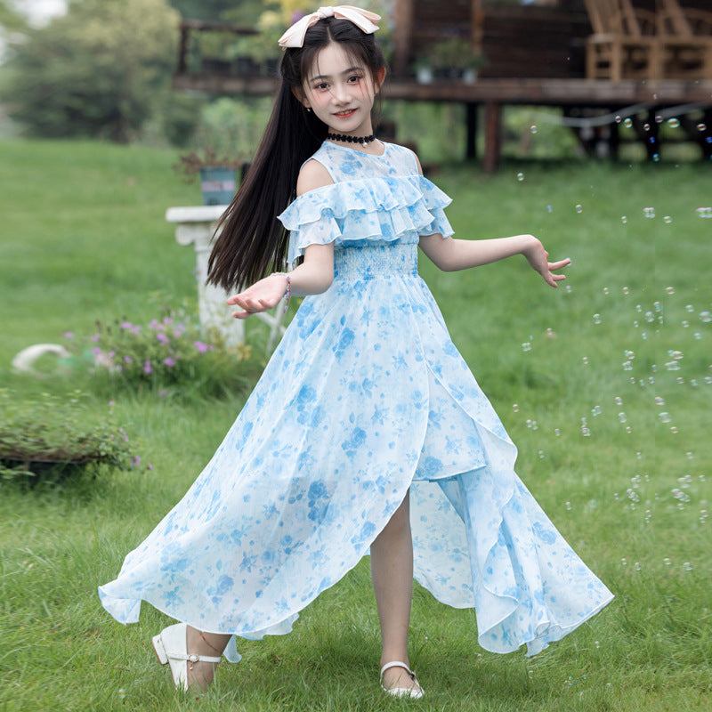 Girls' summer dress new arrivals: stylish princess dresses for girls, floral chiffon beach dresses for toddlers and big kids