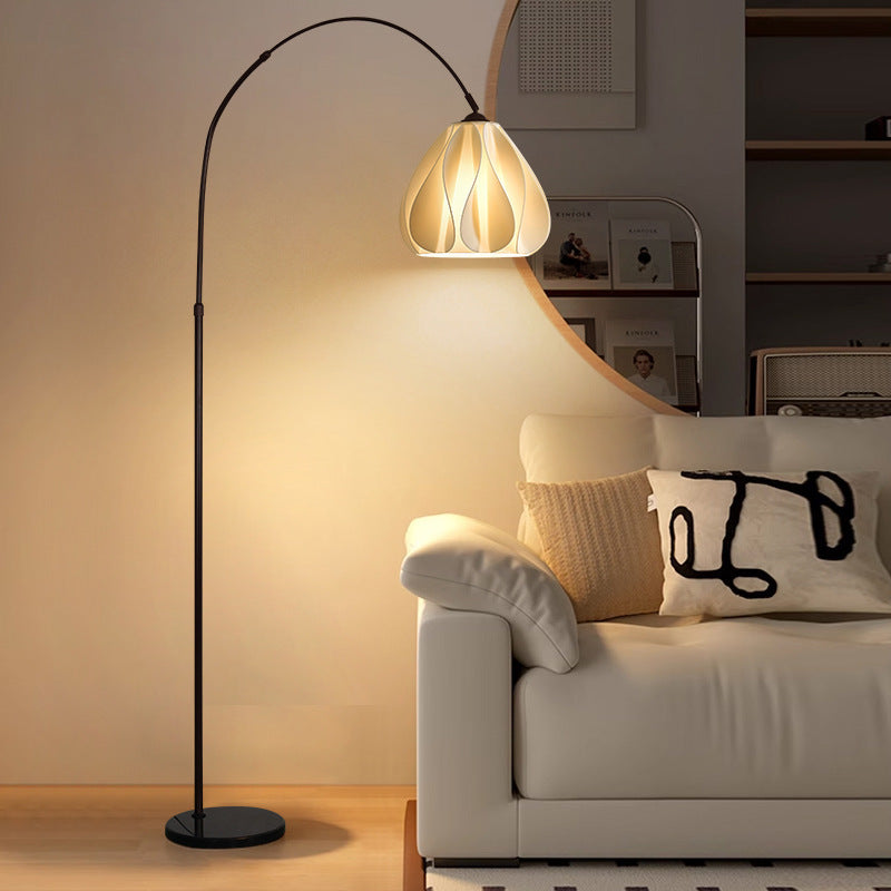 French grass skirt fishing floor lamp living room sofa next to classy decorative atmosphere lamp bedroom study vertical lamp