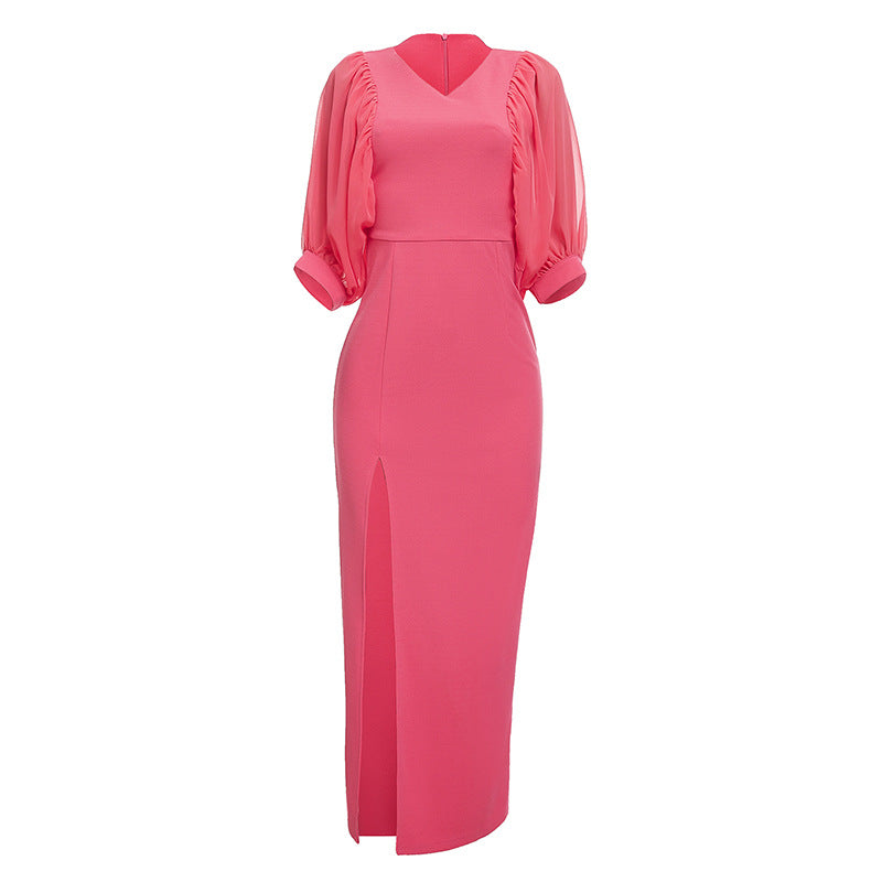 African cross-border  new arrivalfashion african elegantwork clothingpure color leisureloose style dress special price