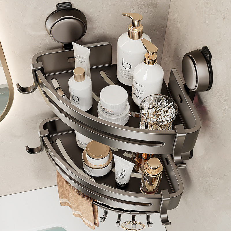 [Sample customization] Press suction cup corner rack bathroom tripod toilet corner rack storage rack