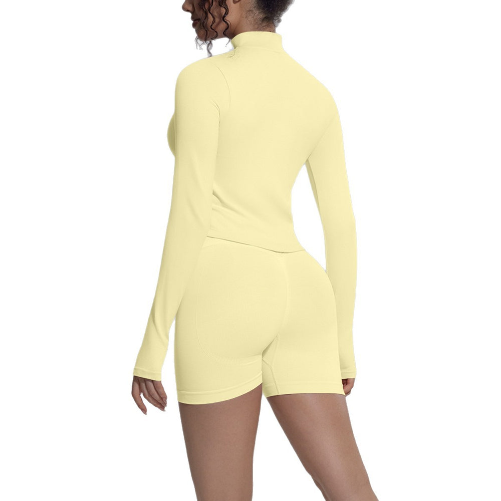 New peach lift tight shorts yoga workout set - 3 piece, sweat-wicking, quick-dry, outdoor casual seamless activewear for women