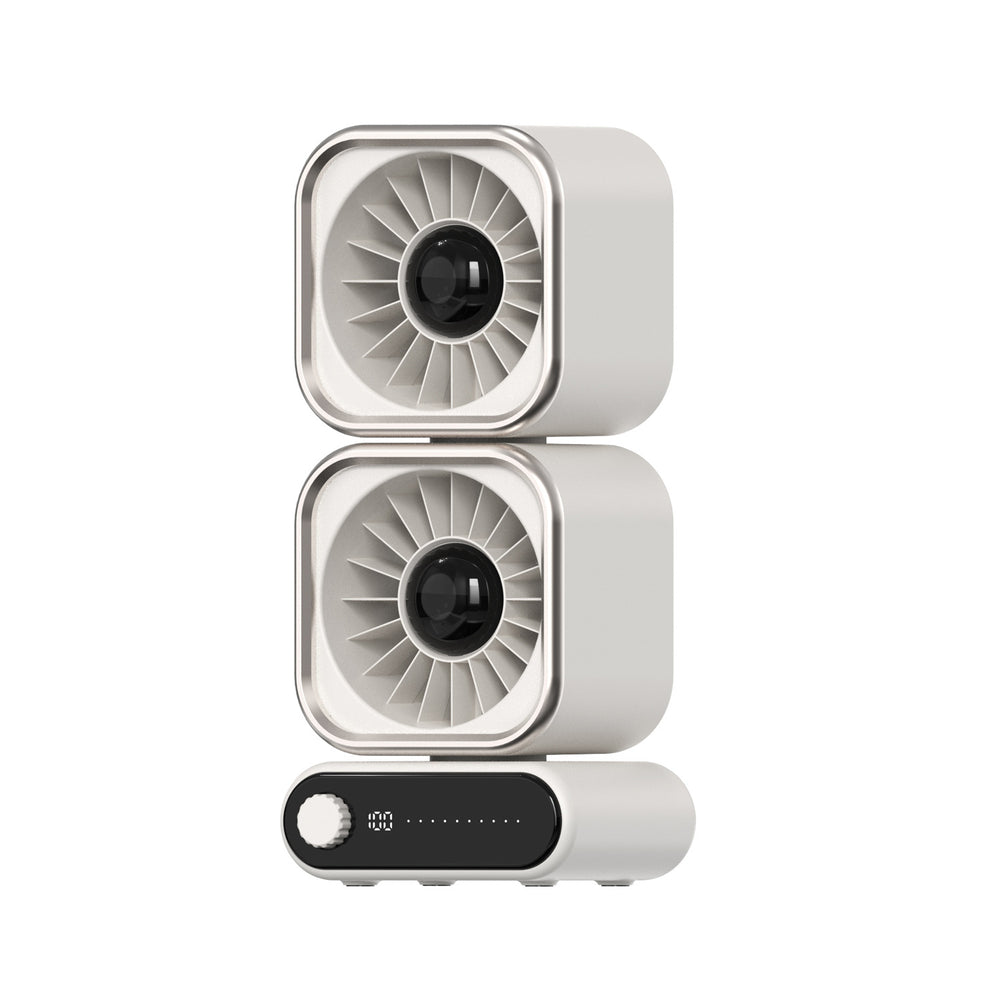 2026 new mini rechargeable desk fan with digital display - portable, silent, high airflow, and ultra-quiet for students