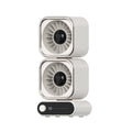 2026 new mini rechargeable desk fan with digital display - portable, silent, high airflow, and ultra-quiet for students