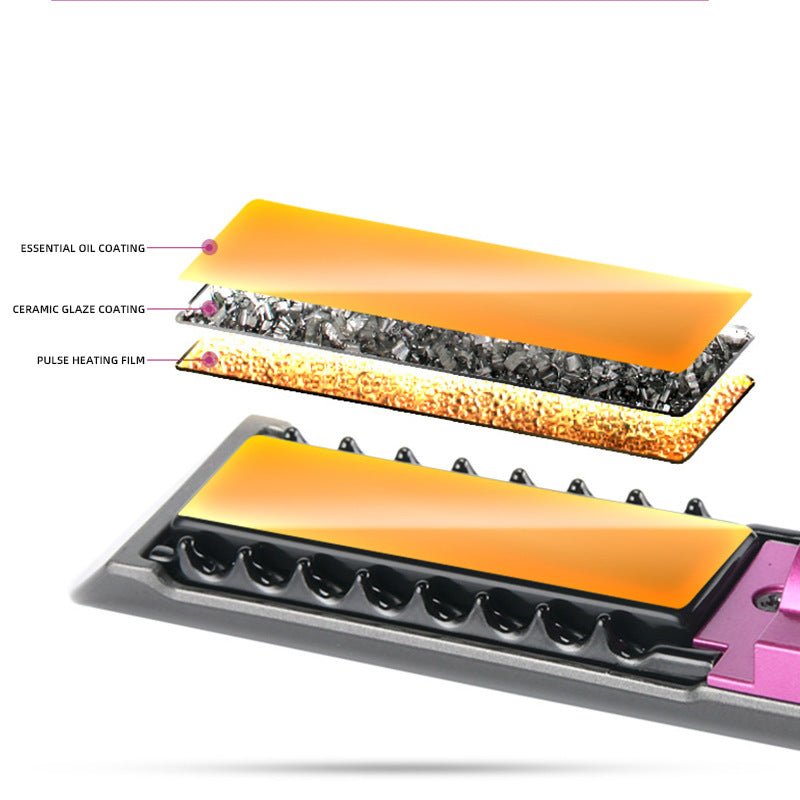 Cross-border explosion new wireless hair straightener curling iron straight roll dual-purpose multi-gear adjustment constant temperature splint portable roll